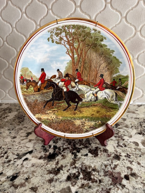 バラッツ★Herring's Hunt★プレート③【英国ビンテージ】 Edwardian fine china. The famous hunting scenes. Decorative plate