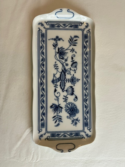 Cibulak onion decorated Porcelain sandwich tray