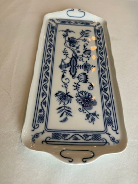 Cibulak onion decorated Porcelain sandwich tray