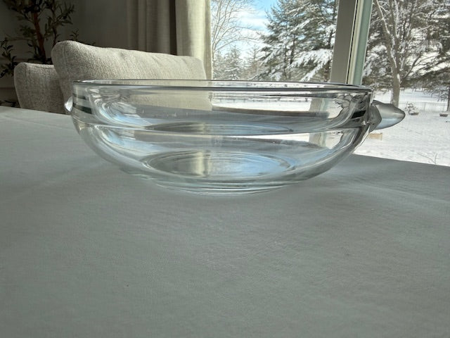 Mikasa satin rose clear glass bowl