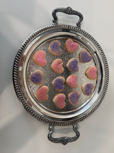 1970s Vintage Silver Plated Round Serving Tray