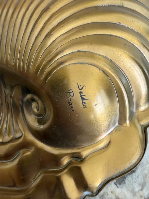 Solid Brass Seider Shell Trinket Dish