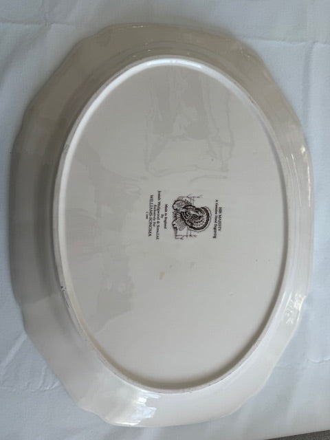 Josiah Wedgewood and sons "His Majesty" brown Transferware Turkey Serving Platter