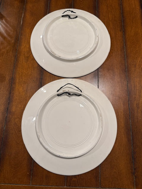 2 12 inch Dutch Delft style plates.