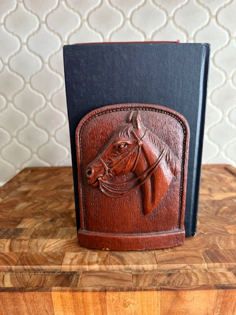 Pair of vintage Syroco Ware resin bookends.