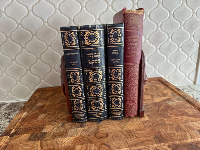 Pair of vintage Syroco Ware resin bookends.