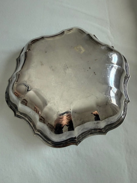 Silver plated international silver company scalloped dish.