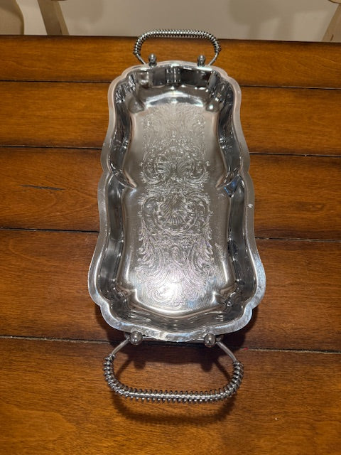Silver plated bread dish