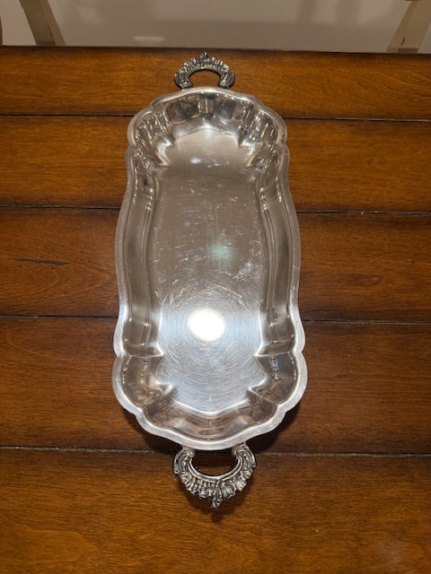 Silver plated bread tray