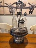 Antiques Silver plated full cruet set