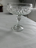 Vintage Indiana glass diamond point pedestal compote dish.