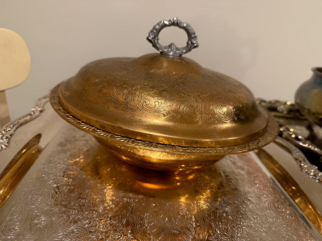 Copper Colored Chafing Dish with Lid