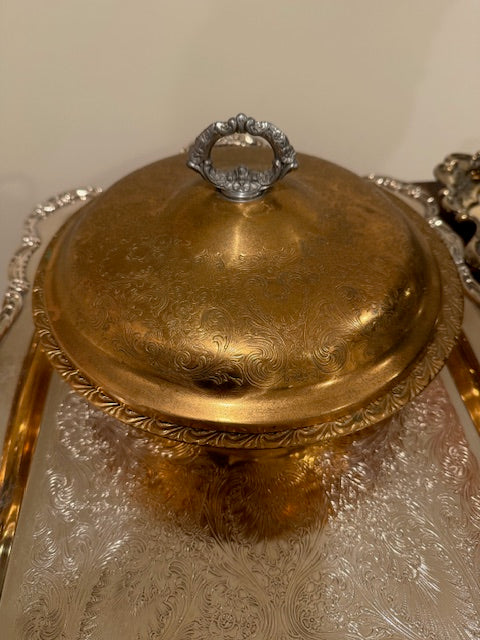 Copper Colored Chafing Dish with Lid