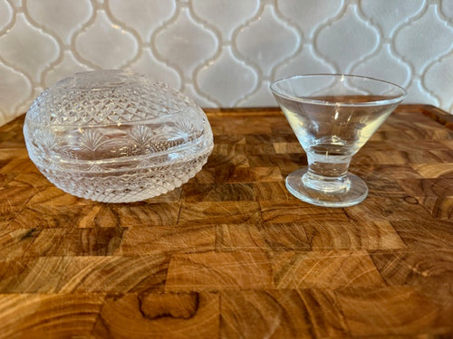 Avon Crystal Large Egg with stand.