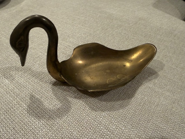 Smaller Brass Swan Trinket dish or decorative object