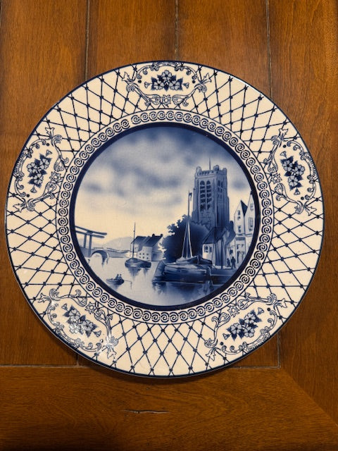 2 12 inch Dutch Delft style plates.