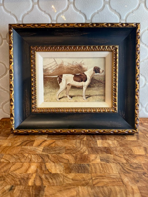 Pointer framed picture.