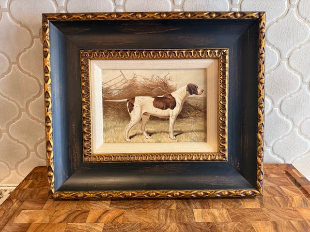 Pointer framed picture.