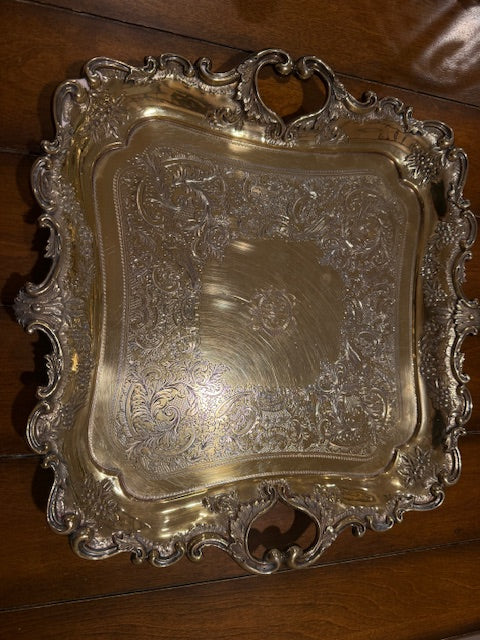 Vintage Mappin and Webb "Princess Plate" silver-plated tray.