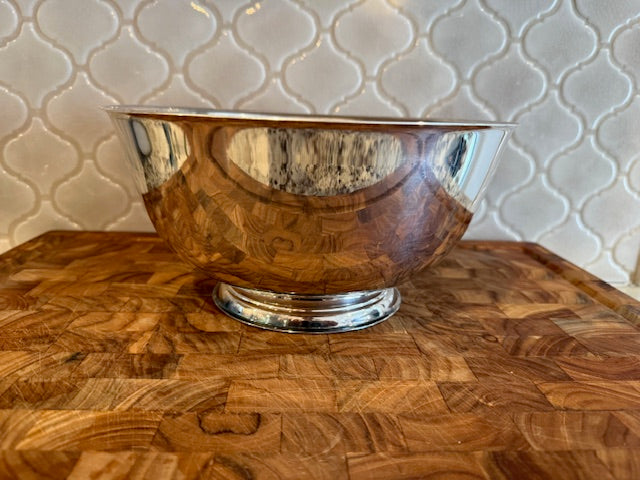 Large vintage silverplated Paul Revere bowl.