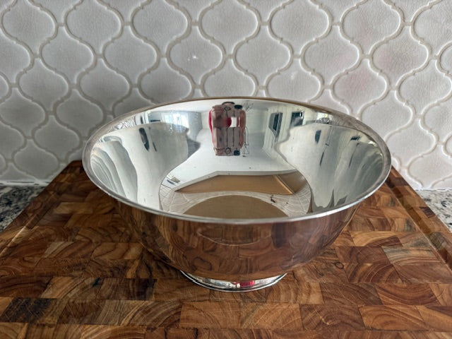 Large vintage silverplated Paul Revere bowl.