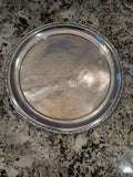Meridian silver plated round tray