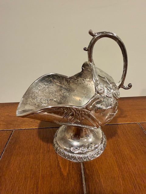 Vintage silver plated sugar scuttle bowl.