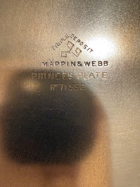 Vintage Mappin and Webb "Princess Plate" silver-plated tray.
