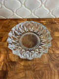 Vintage diamond cut glass ashtray.