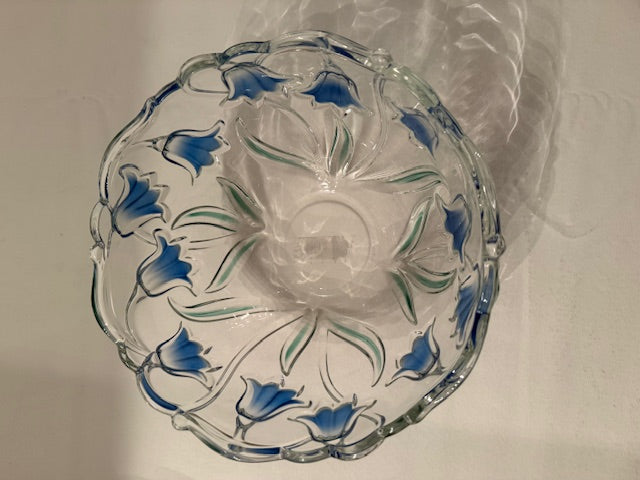 Mikasa bluebells floral glass bowl