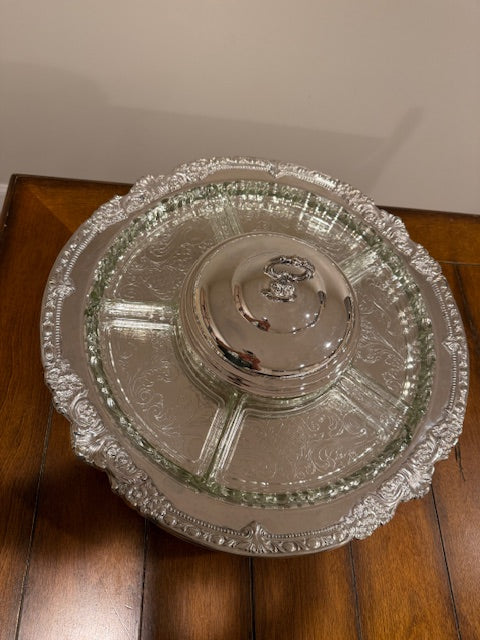 Vintage silver plated lazy susan