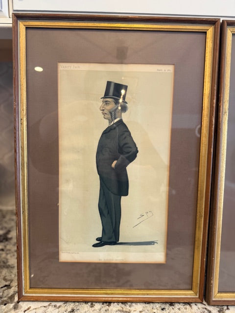 Vignette set of Vanity Fair 19th century satire prints.