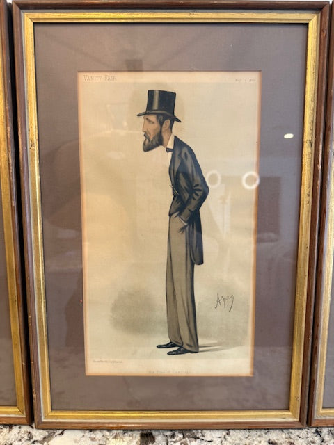 Vignette set of Vanity Fair 19th century satire prints.