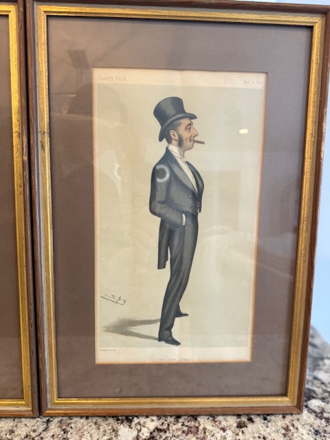 Vignette set of Vanity Fair 19th century satire prints.