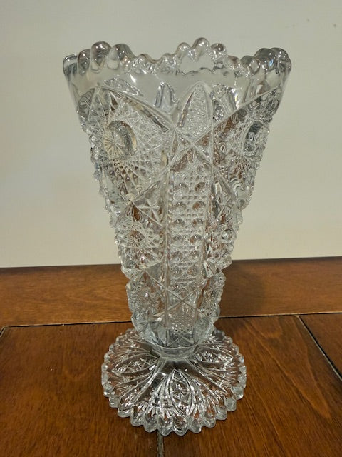 Vintage pressed glass Imperial vase